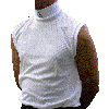 Sleeveless Jockey Shirt 
Turtle Neck with Embroidery 
on Neck